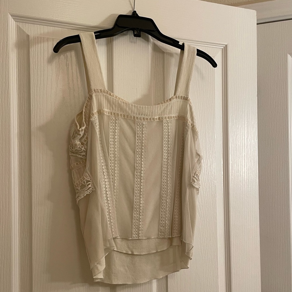 J. JILL Cream Lace Embroidered Tank Blouse - Picture 12 of 13